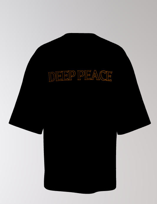 Deep Peace Black Oversized T-shirt