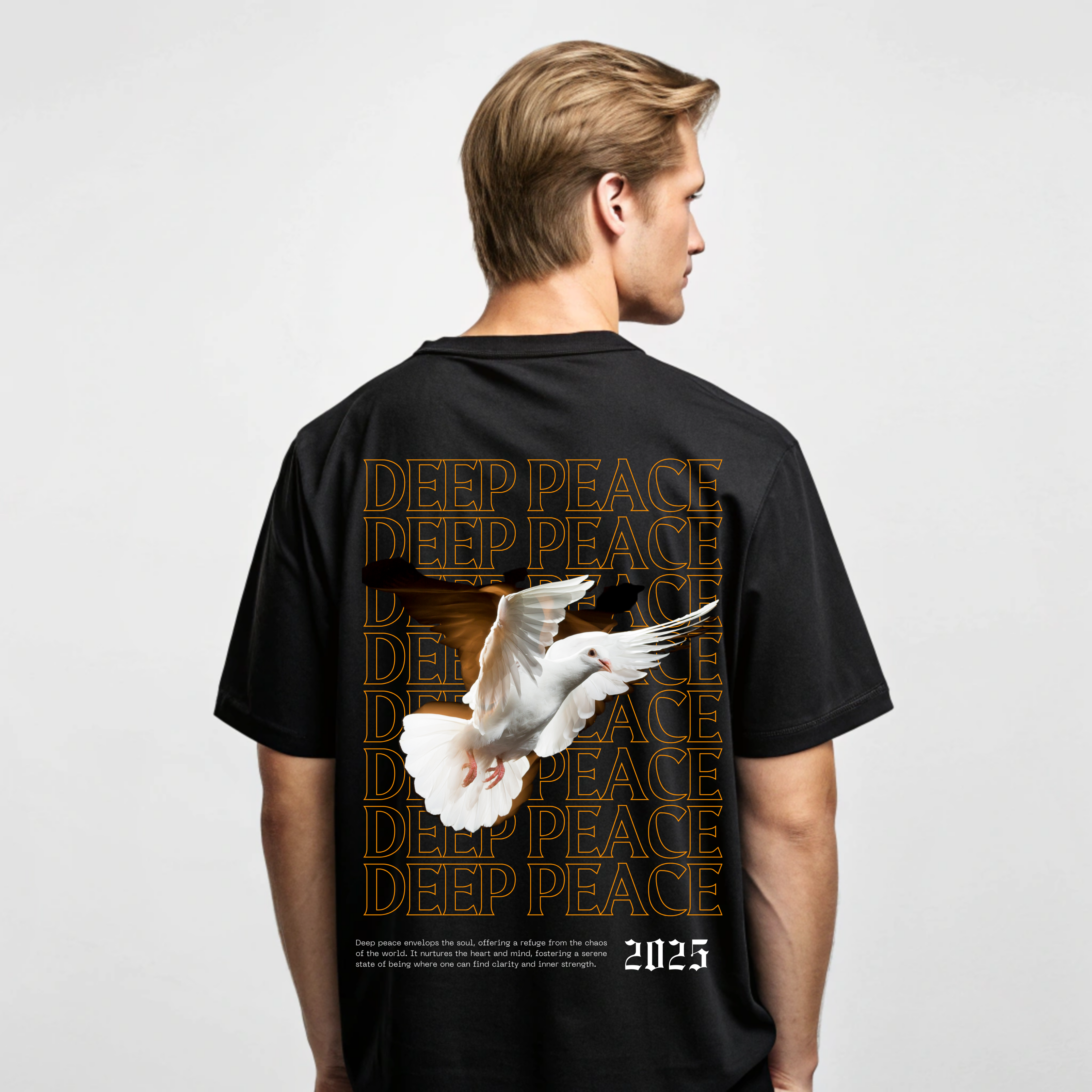 Deep Peace Black Oversized T-shirt
